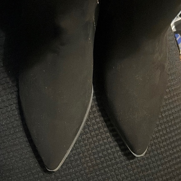 NWT Women's Liz Claiborne Barrington Stacked Heel Booties Size 8 - Black - Picture 7 of 7